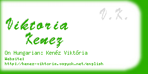 viktoria kenez business card